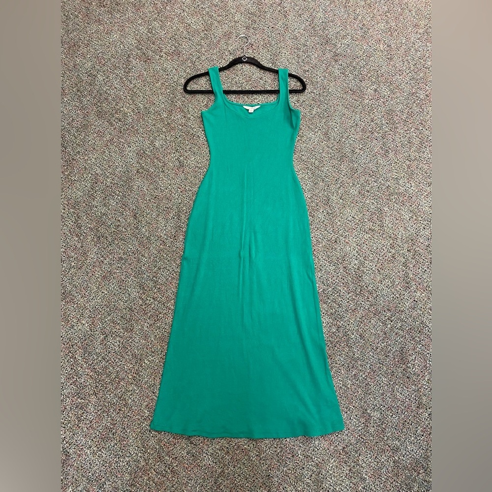 Boden Strappy Rib Jersey Maxi Dress Size US 4R Green